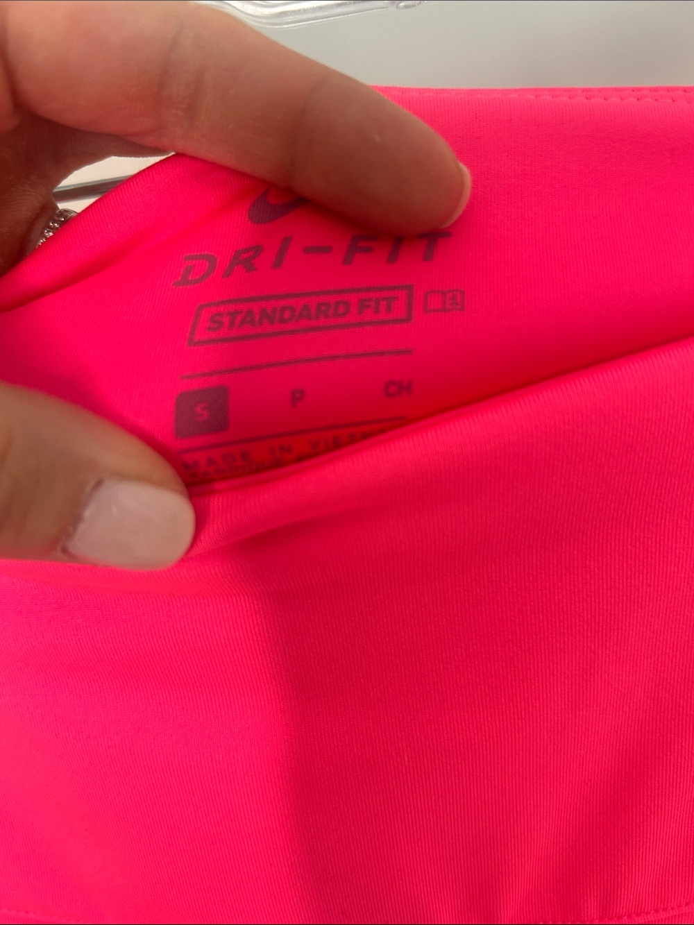 Nike Neon Pink Athletic Skirt with Black Trim - Picture 2 of 3